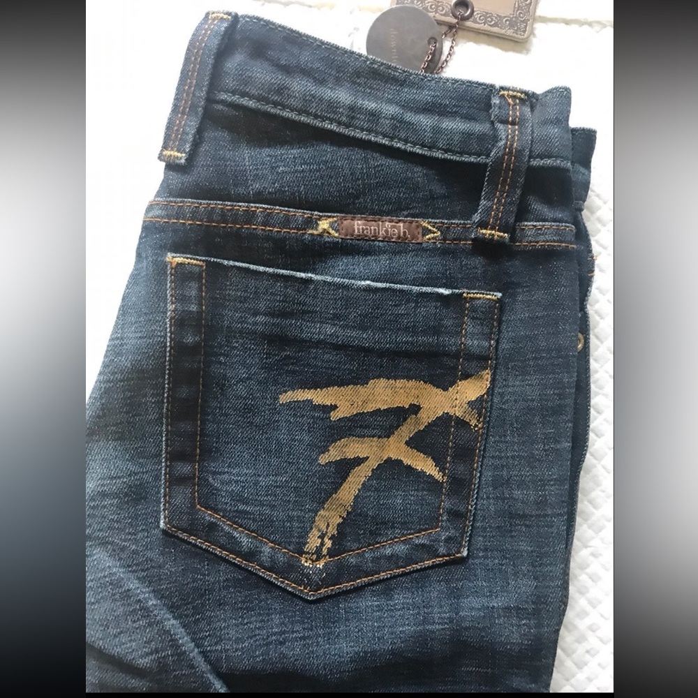 Nwot Frankieb Low Rise Gold F Slim Bootcut Jean - image 2
